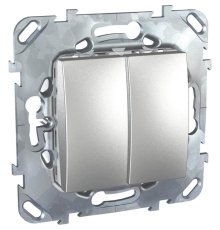 Переключатель двухклавишный Schneider Electric Unica 10AX 250V MGU5.213.30ZD