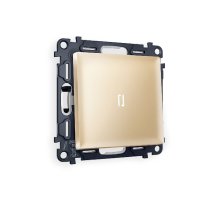 Комплект механизма 1-кл проходного выключателя с подсветкой Ambrella Volt Alfa MA602035