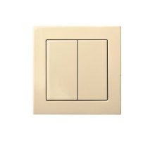 Выключатель двухклавишный с подсветкой Liregus Epsilon 28-056