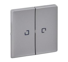 Лицевая панель Legrand Valena Life выключателя двухклавишного с подсветкой алюминий 755222