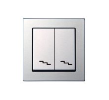 Переключатель двухклавишный Liregus Epsilon 28-179