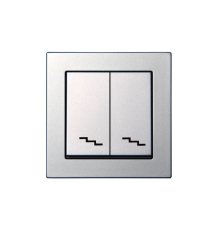 Переключатель двухклавишный Liregus Epsilon 28-179