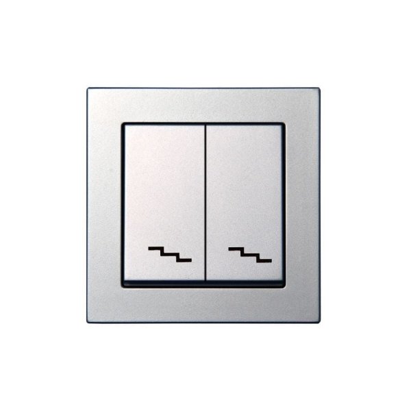 Переключатель двухклавишный Liregus Epsilon 28-179