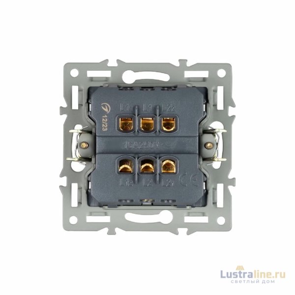 Механизм выключателя одноклавишный перекрестный Arlight SWT-MKX1-PL-WH (250V, 16A) 043718
