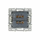 Механизм выключателя одноклавишный перекрестный Arlight SWT-MKX1-PL-WH (250V, 16A) 043718