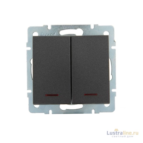 Выключатель двойной с подсветкой Lezard Rain 703-4188-112