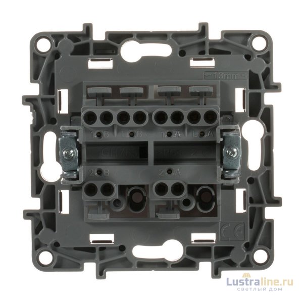 Переключатель двухклавишный Legrand Etika 10A 250V алюминий 672412