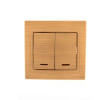 Выключатель двойной с подсветкой Lezard Mira 701-4747-112