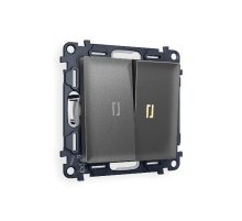 Комплект механизма 2-кл выключателя с подсветкой Ambrella Volt Alfa MA654010