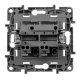 Выключатель двухклавишный Legrand Etika 10A 250V алюминий 672402