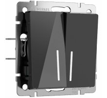 Выключатель двухклавишный проходной с подсветкой Werkel 4690389197673 W1122148 a064040