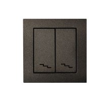 Переключатель двухклавишный Liregus Epsilon 28-109