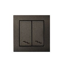 Переключатель двухклавишный Liregus Epsilon 28-109