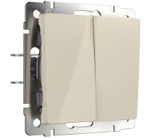 Выключатель двухклавишный проходной Werkel слоновая кость W1122003 4690389155628