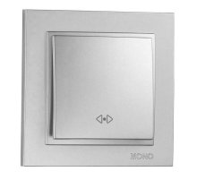 Выключатель одноклавишный перекресный Mono Electric Despina 10А 250В серебро 102-212125-112 Выключатель одноклавишный перекресный Mono Electric Despina 10А 250В серебро 102-212125-112