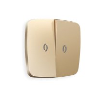 Лицевая панель для выключателя двухклавишного с подсветкой Ambrella Volt Omega OP6040