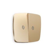 Лицевая панель для выключателя двухклавишного с подсветкой Ambrella Volt Omega OP6040