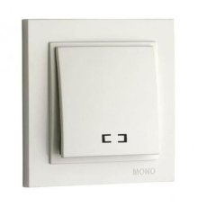 Выключатель одноклавишный с подсветкой Mono Electric Despina 10А 250В жемчуг 102-252525-101