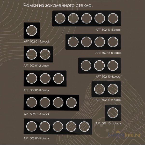 Выключатель одноклавишный проходной Arte Milano 202.33-1.black