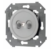 Выключатель двухклавишный Bironi Шедель Бриз B3-232-26M