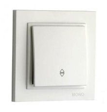 Выключатель одноклавишный проходной Mono Electric Despina 10А 250В слоновая кость 102-010025-109