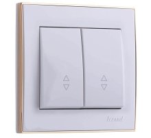 Выключатель проходной двойной Lezard Rain 703-0226-106