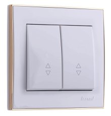 Выключатель проходной двойной Lezard Rain 703-0226-106