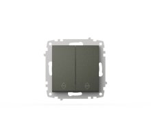 Переключатель двухклавишный ELBI Zena Vega 609-011100-211