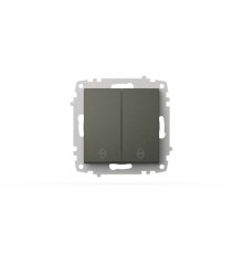 Переключатель двухклавишный ELBI Zena Vega 609-011100-211