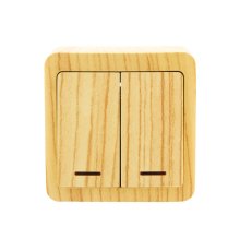 Выключатель двойной с подсветкой Lezard Viola 751-5200-112