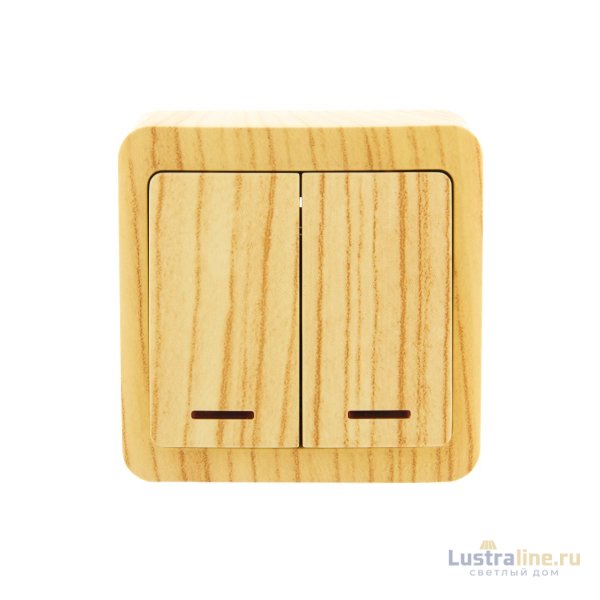 Выключатель двойной с подсветкой Lezard Viola 751-5200-112