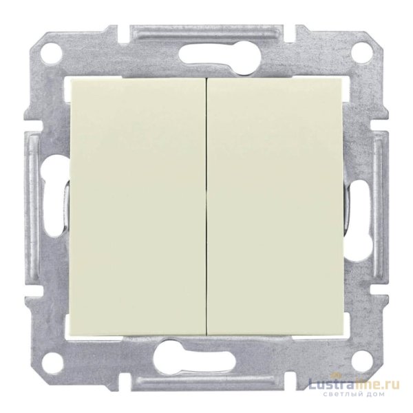 Выключатель двухклавишный Schneider Electric Sedna 10A 250V SDN0300147