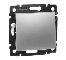 Выключатель одноклавишный Legrand Valena 10A 250V алюминий 770101