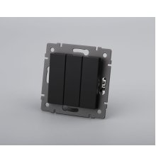 Механизм выключателя трехклавишный непроходной Arlight SWT-MK03-PL-BK-V (250V, 10A) 049897
