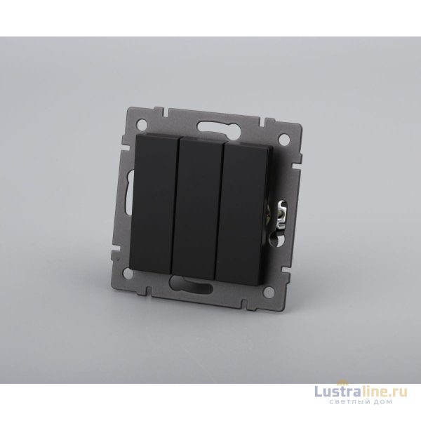 Механизм выключателя трехклавишный непроходной Arlight SWT-MK03-PL-BK-V (250V, 10A) 049897