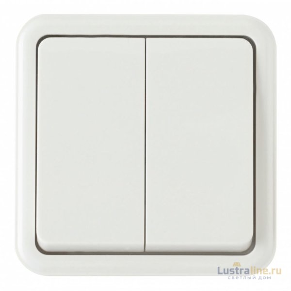 Выключатель двухклавишный проходной Arte Milano 310.32-2.white