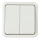 Выключатель двухклавишный проходной Arte Milano 310.32-2.white