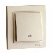 Выключатель одноклавишный перекресный Mono Electric Despina 10А 250В крем 102-170025-112