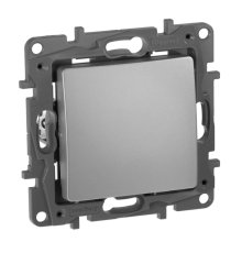 Выключатель одноклавишный Legrand Etika 10A 250V алюминий 672401