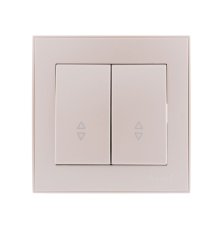 Выключатель проходной двойной Lezard Rain 703-3030-106