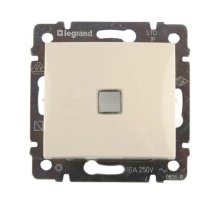 Переключатель одноклавишный на 2 направления Legrand Valena 16A 250V с подсветкой слоновая кость 774103