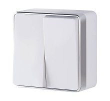 Выключатель двухклавишный Werkel Gallant белый W5020001 4690389164118