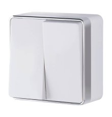 Выключатель двухклавишный Werkel Gallant белый W5020001 4690389164118
