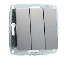 Выключатель трехклавишный Mono Electric Despina-Larissa 10А 250В антрацит 500-002422-114 Выключатель трехклавишный Mono Electric Despina-Larissa 10А 250В антрацит 500-002422-114