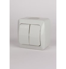 Выключатель двухклавишный ELBI Eva 554-011500-202