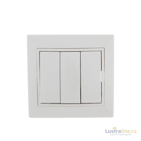 Выключатель тройной Lezard Mira 701-0202-109
