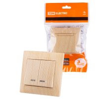 Выключатель двухклавишный с подсветкой Лама TDM Electric SQ1815-0305