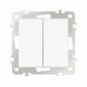Выключатель двухклавишный проходной Arte Milano 206.32-2.white