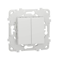 Переключатель двухклавишный перекрестный Schneider Electric Unica New NU521518