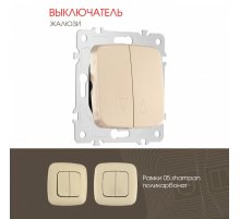 Выключатель жалюзи Arte Milano 205.38-2.shampan